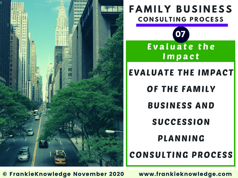 Step 7 of Family Business Consulting Process - Evaluate the Impact of the Family Business and Succession Planning consulting process