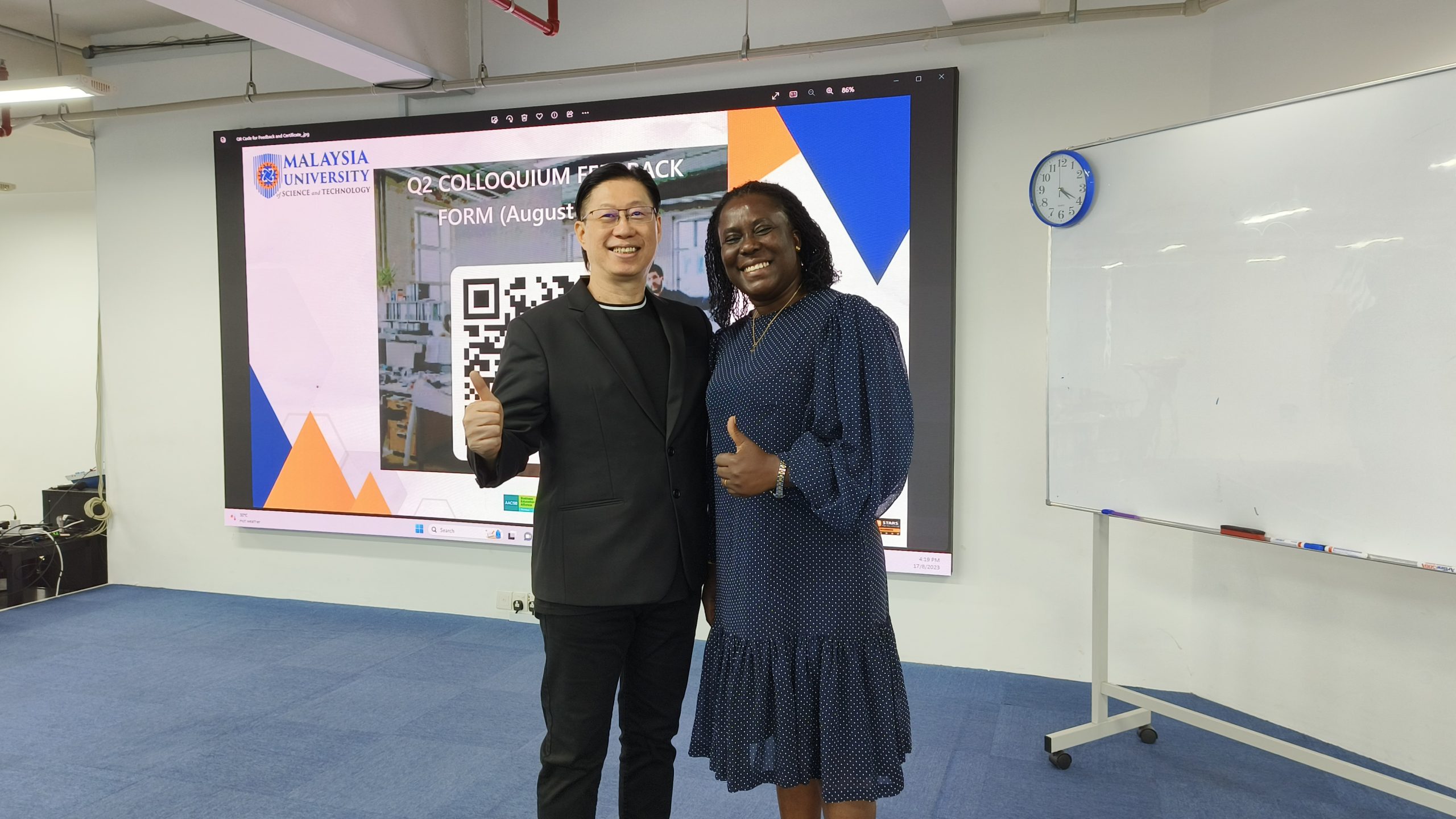 Dr Frankie delivered a presentation on The Practice of Critical Knowledge Assets Management on 17th Aug 2023 at Malaysia University of Science and Technology