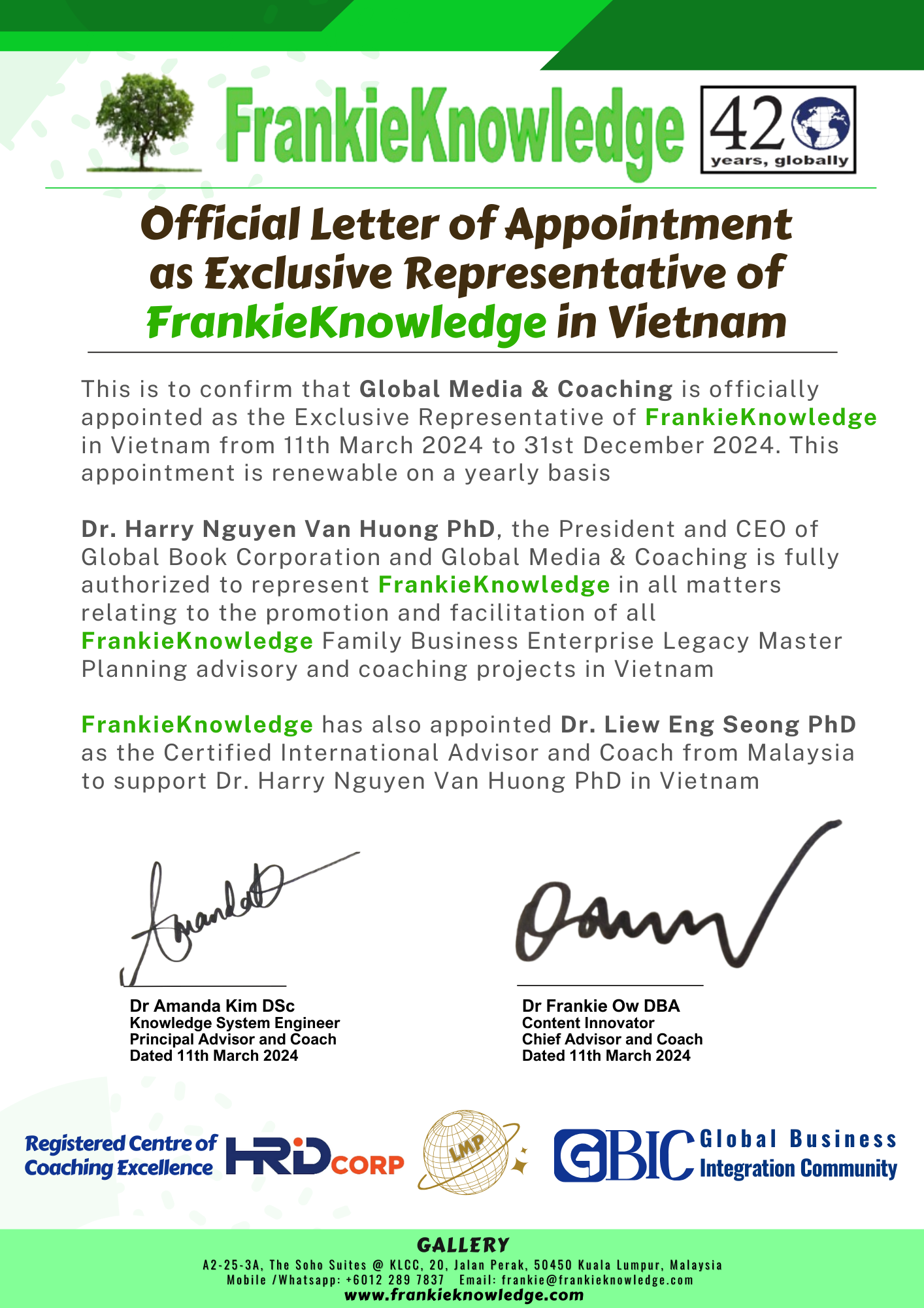 Vietnam Letter of Appointment 