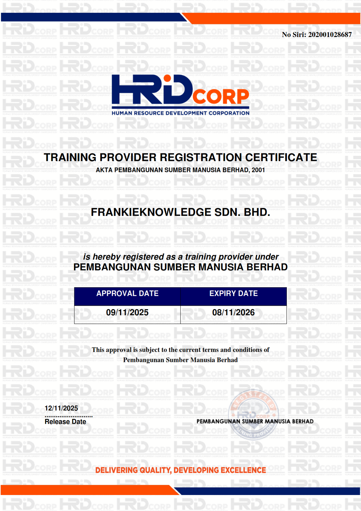 FrankieKnowledge is a hrd corp registered training provider