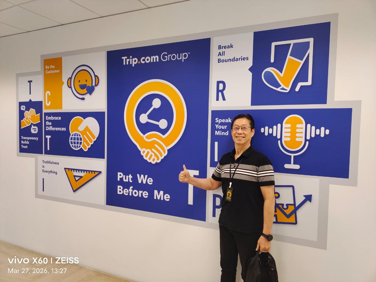 Frankie at Guest Review Score Meeting with Trip.com on 27th March 2026